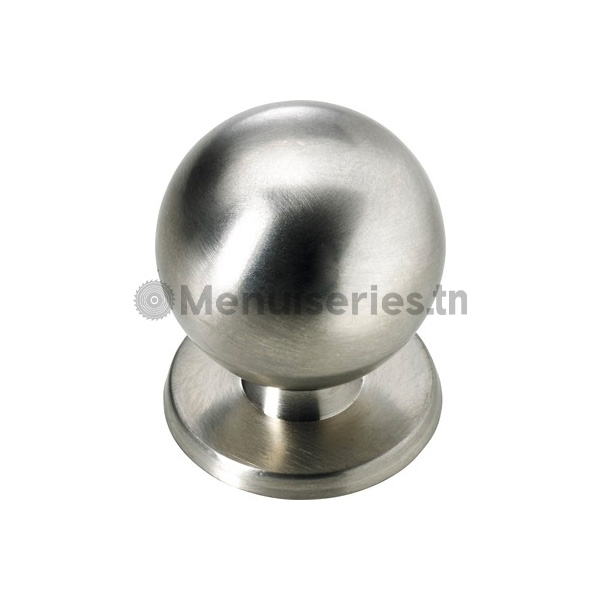 Bouton d'armoire à boule en nickel satiné 11269 tunisie menuiseries.tn menuiserie menuisier cuisine dressing couvre chant mdf PVC