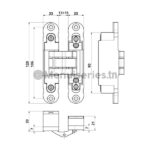 Charnière invisible IN235 tunisie menuiseries.tn menuiserie menuisier cuisine dressing couvre chant mdf PVC