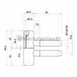 Charnière en acier inoxydable 355 tunisie menuiseries.tn menuiserie menuisier cuisine dressing couvre chant mdf PVC