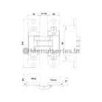 Charnière invisible IN305 tunisie menuiseries.tn menuiserie menuisier cuisine dressing couvre chant mdf PVC