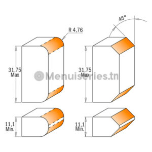 Fraises réglables pour profil double 900 tunisie menuiseries.tn menuiserie menuisier cuisine dressing couvre chant mdf PVC