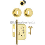Kit pour porte coulissante poignée et serrure tunisie menuiseries.tn menuiserie menuisier cuisine dressing couvre chant mdf PVC