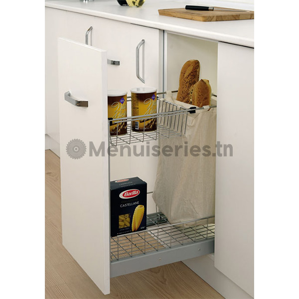 Panier porte pain-bouteille tunisie menuiseries.tn menuiserie menuisier cuisine dressing couvre chant mdf PVC