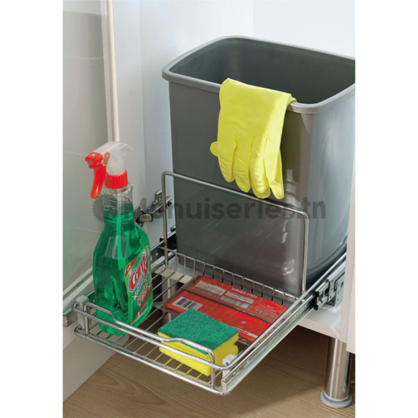 Poubelle en plastique à rail télescopique tunisie menuiseries.tn menuiserie menuisier cuisine dressing couvre chant mdf PVC