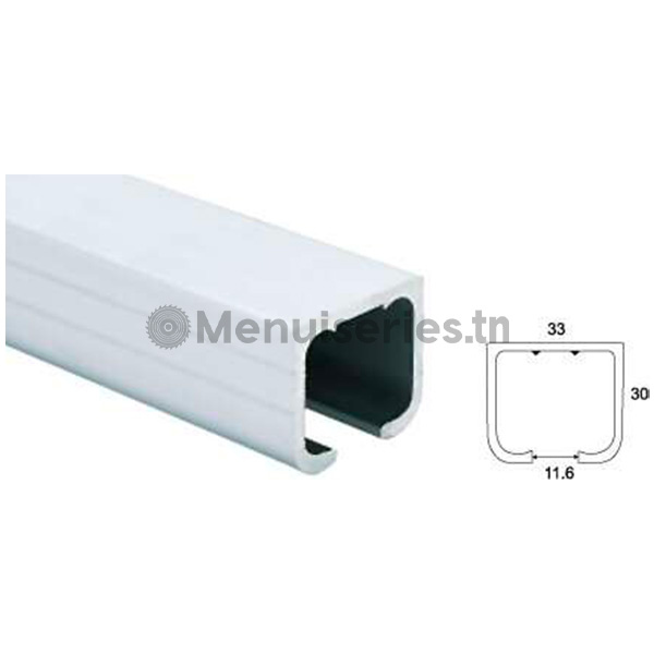 Rail aluminium pour porte coulissante 4M tunisie menuiseries.tn menuiserie menuisier cuisine dressing couvre chant mdf PVC