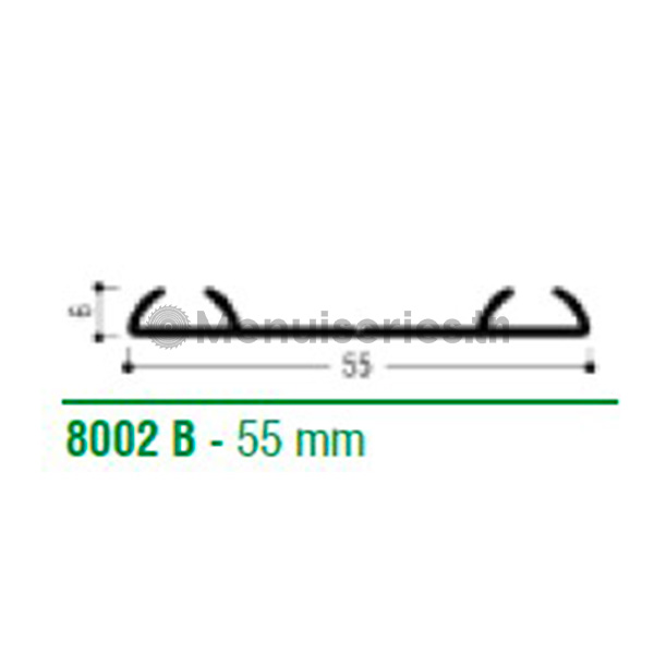 Rail de guidage 55MM 8002B tunisie menuiseries.tn menuiserie menuisier cuisine dressing couvre chant mdf PVC