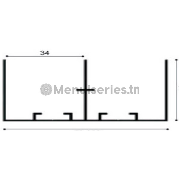 Rail supérieur système 9100 tunisie menuiseries.tn menuiserie menuisier cuisine dressing couvre chant mdf PVC