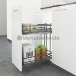 Panier porte-bouteilles gris 613 tunisie menuiseries.tn menuiserie menuisier cuisine dressing couvre chant mdf PVC