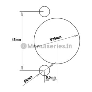 Tête pour le perçage de charnières CMT334 tunisie