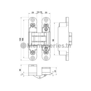 Charnière invisible IN230 tunisie